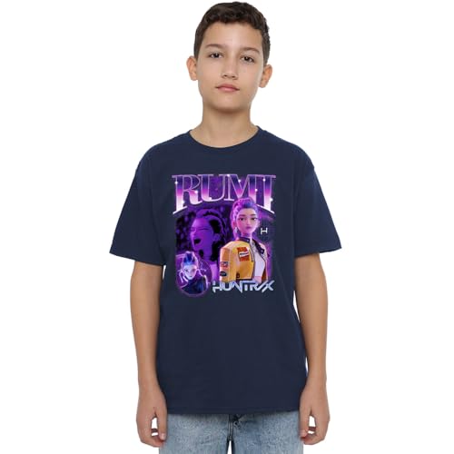 K-Pop Demon Hunters Unisex Kids Huntrix Huntr/X Rumi Bootleg T-Shirt, Navy, 5-6 Jahre von K-Pop Demon Hunters