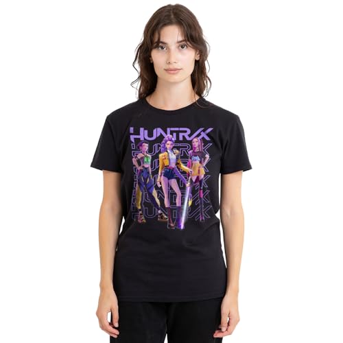 K-Pop Demon Hunters Women's Huntrix Huntr/X Golden Trio Pose Ladies T-Shirt, Black, XX-Large von K-Pop Demon Hunters