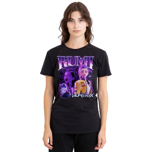 K-Pop Demon Hunters Women's Huntrix Huntr/X Rumi Bootleg Ladies T-Shirt, Black, Large von K-Pop Demon Hunters