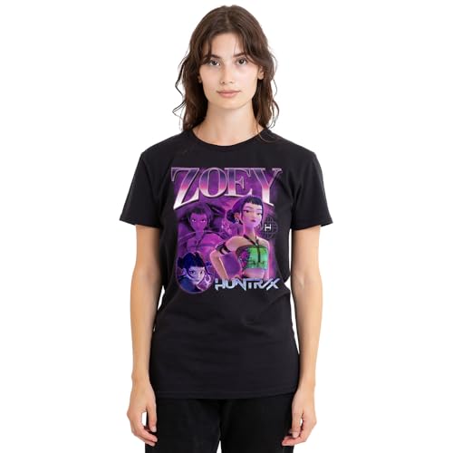 K-Pop Demon Hunters Women's Huntrix Huntr/X Zoey Bootleg Ladies T-Shirt, Black, XX-Large von K-Pop Demon Hunters