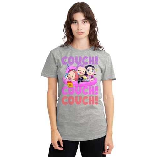 K-Pop Demon Hunters Women's Kpop Demon Hunters Huntrix Couch Ladies T-Shirt, Heather Grey, Large von K-Pop Demon Hunters