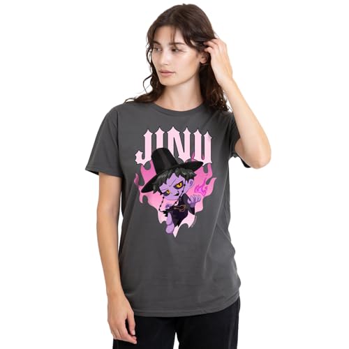 K-Pop Demon Hunters Women's Kpop Hunters Jinu Demon Heart Flames Ladies T-Shirt, Light Graphite, X-Large von K-Pop Demon Hunters