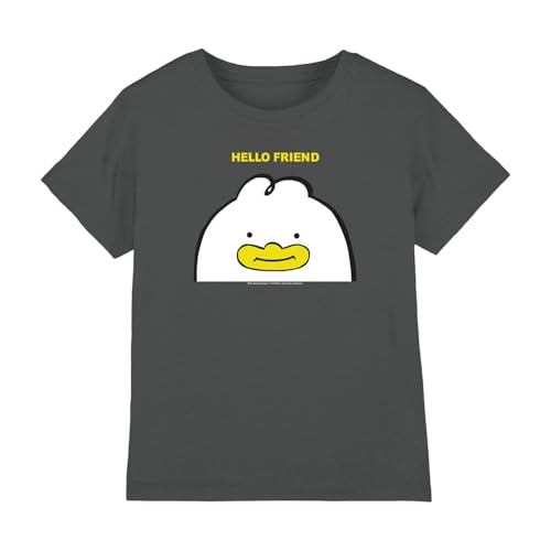 Kpop Demon Hunters - Hello Friend Derpy Letter Kids T Shirt, Charcoal, 5-6 von K-Pop Demon Hunters