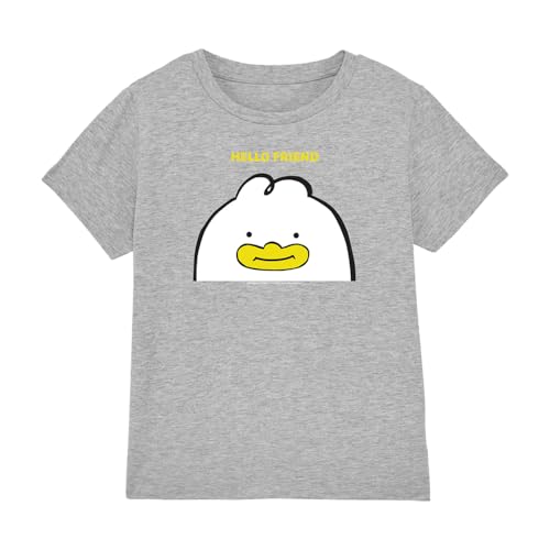 Kpop Demon Hunters - Hello Friend Derpy Letter Kids T Shirt, Heather Grey, 5-6 von K-Pop Demon Hunters