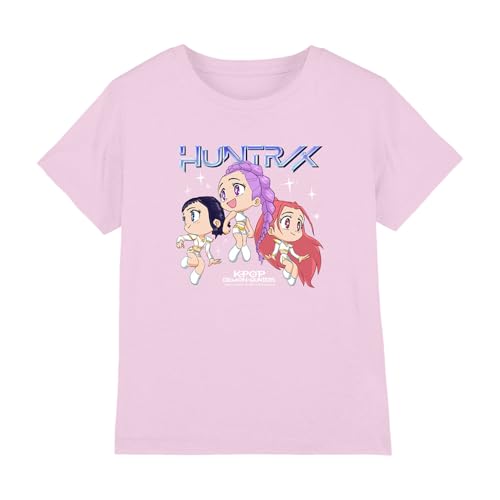 Kpop Demon Hunters - Huntrix Chibi Group Kids T Shirt, Light Pink, 7-8 von K-Pop Demon Hunters