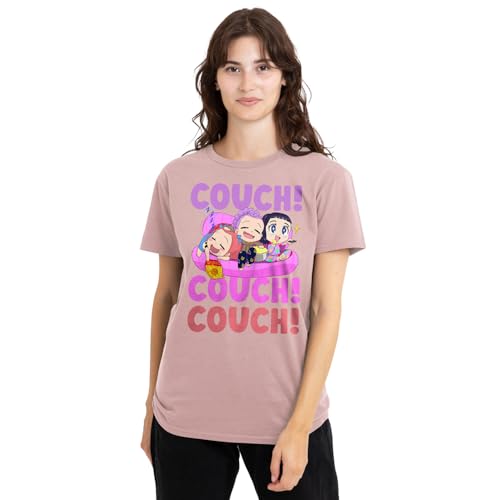 Kpop Demon Hunters Huntrix Couch Couch Couch Ladies T Shirt, Powder Rose, XX-Large von K-Pop Demon Hunters