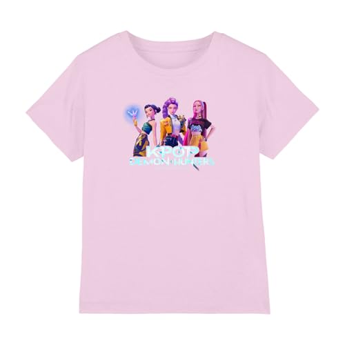 Kpop Demon Hunters - Huntrix Kpop Group Kids T Shirt, Light Pink, 7-8 von K-Pop Demon Hunters
