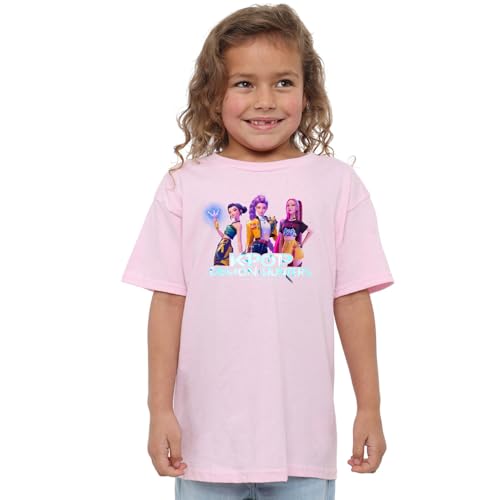 Kpop Demon Hunters - Huntrix Kpop Group Kids T Shirt, Light Pink, 9-11 von K-Pop Demon Hunters