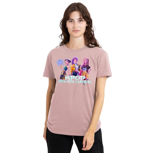 Kpop Demon Hunters Huntrix Kpop Group Ladies T Shirt, Powder Rose, X-Large Kpop Demon Hunters Huntrix Kpop Group Ladies T Shirt, Powder Rose, X-Large von K-Pop Demon Hunters