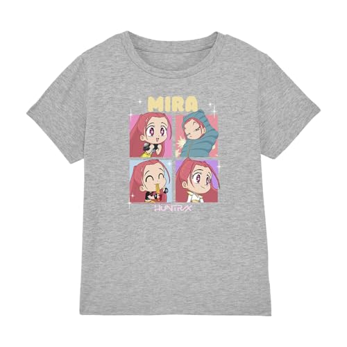 Kpop Demon Hunters - Huntrix Mira Chibi Boxes Kids T Shirt, Heather Grey, 7-8 von K-Pop Demon Hunters