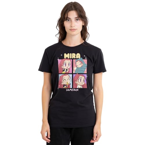 Kpop Demon Hunters Huntrix Mira Chibi Boxes Ladies T Shirt, Black, X-Large von K-Pop Demon Hunters