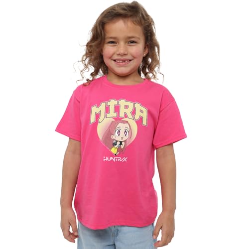 Kpop Demon Hunters - Huntrix Mira Collegic Kids T Shirt, Fuchsia, 5-6 von K-Pop Demon Hunters
