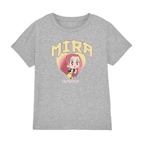 Kpop Demon Hunters - Huntrix Mira Collegic Kids T Shirt, Heather Grey, 3-4 von K-Pop Demon Hunters