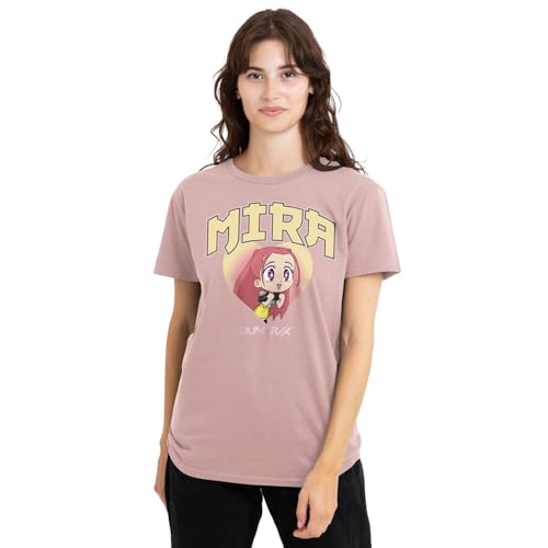Kpop Demon Hunters Huntrix Mira Collegic Ladies T Shirt, Powder Rose, XX-Large Kpop Demon Hunters Huntrix Mira Collegic Ladies T Shirt, Powder Rose, XX-Large von K-Pop Demon Hunters