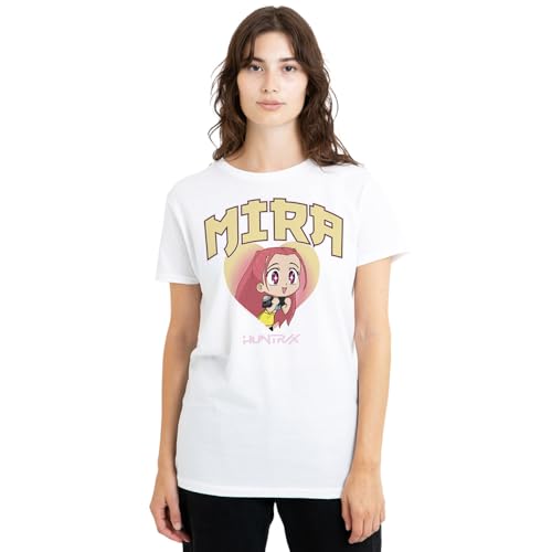 Kpop Demon Hunters Huntrix Mira Collegic Ladies T Shirt, White, X-Large von K-Pop Demon Hunters