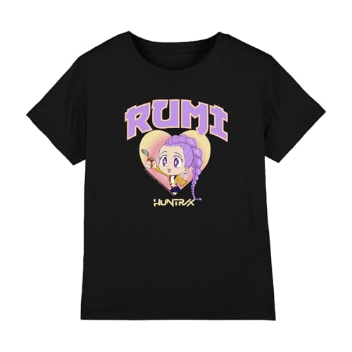 Kpop Demon Hunters - Huntrix Rumi Collegic Kids T Shirt, Black, 9-11 von K-Pop Demon Hunters