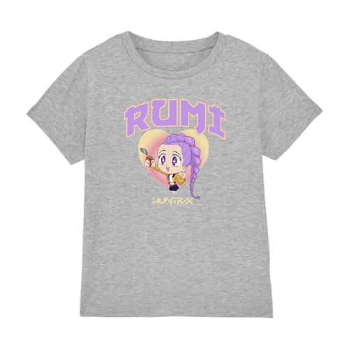 Kpop Demon Hunters - Huntrix Rumi Collegic Kids T Shirt, Heather Grey, 9-11 von K-Pop Demon Hunters