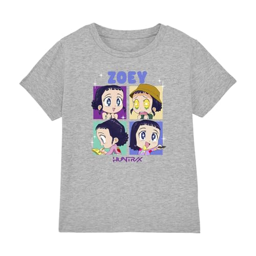 Kpop Demon Hunters - Huntrix Zoey Chibi Boes Kids T Shirt, Heather Grey, 9-11 von K-Pop Demon Hunters