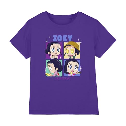 Kpop Demon Hunters - Huntrix Zoey Chibi Boes Kids T Shirt, Purple, 3-4 von K-Pop Demon Hunters