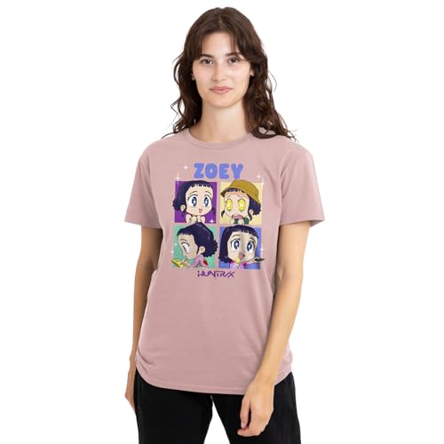 Kpop Demon Hunters Huntrix Zoey Chibi Boes Ladies T Shirt, Powder Rose, XX-Large von K-Pop Demon Hunters