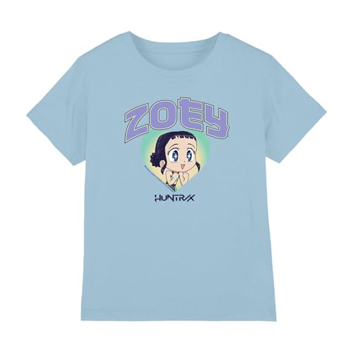 Kpop Demon Hunters - Huntrix Zoey Collegic Kids T Shirt, Light Blue, 3-4 von K-Pop Demon Hunters