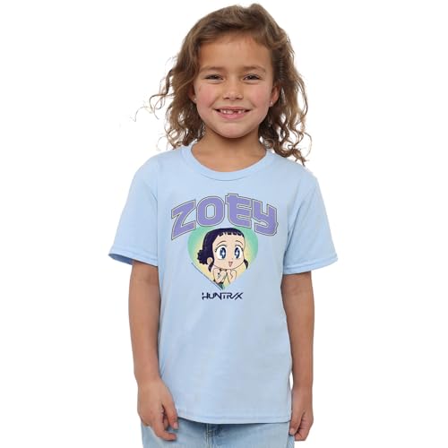 Kpop Demon Hunters - Huntrix Zoey Collegic Kids T Shirt, Light Blue, 7-8 von K-Pop Demon Hunters