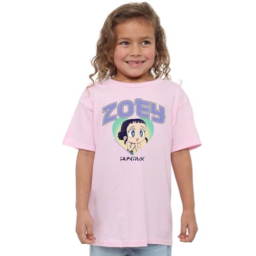 Kpop Demon Hunters - Huntrix Zoey Collegic Kids T Shirt, Light Pink, 5-6 von K-Pop Demon Hunters