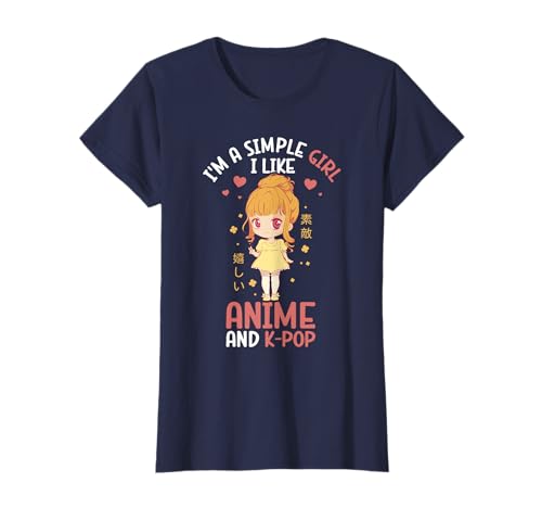 Einfaches Mädchen wie Anime und K-Pop Kdrama Kpop Teen Girl T-Shirt von K-Pop Gifts Teen Girl