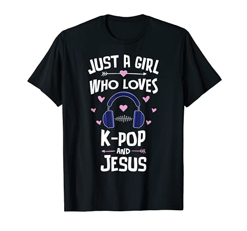 Just A Girl Who Loves K-Pop And Jesus Geschenk Frauen T-Shirt von K-Pop Memme