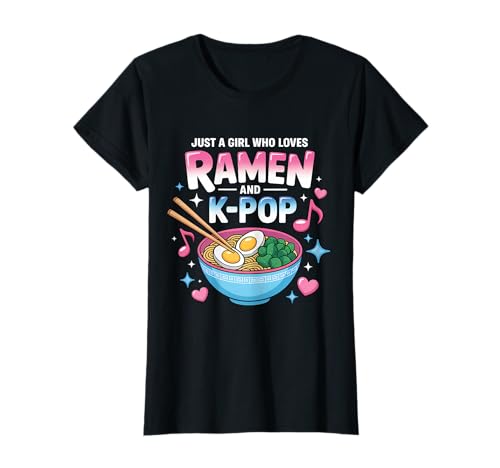 Nur EIN Mädchen, das Ramen und K-Pop liebt T-Shirt Nur EIN Mädchen, das Ramen und K-Pop liebt T-Shirt von K-Pop Ramen