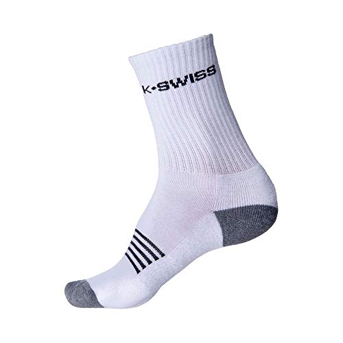 K-Swiss Unisex Crew Men 3er-Pack (Multiplo 4 Stück) Socken, weiß, 42 von K-Swiss