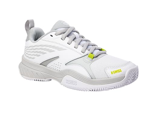 K-Swiss Performance Damen Speedex HB Tennis Shoe, White/Gray Violet/Lime Green, 37.5 EU von K-Swiss Performance