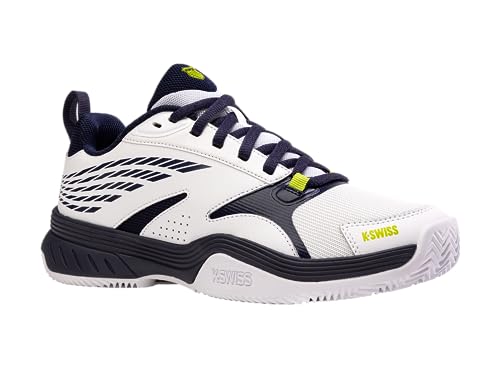 K-Swiss Performance Herren Speedex HB Tennis Shoe, White/Peacoat/Lime Green, 41.5 EU von K-Swiss Performance