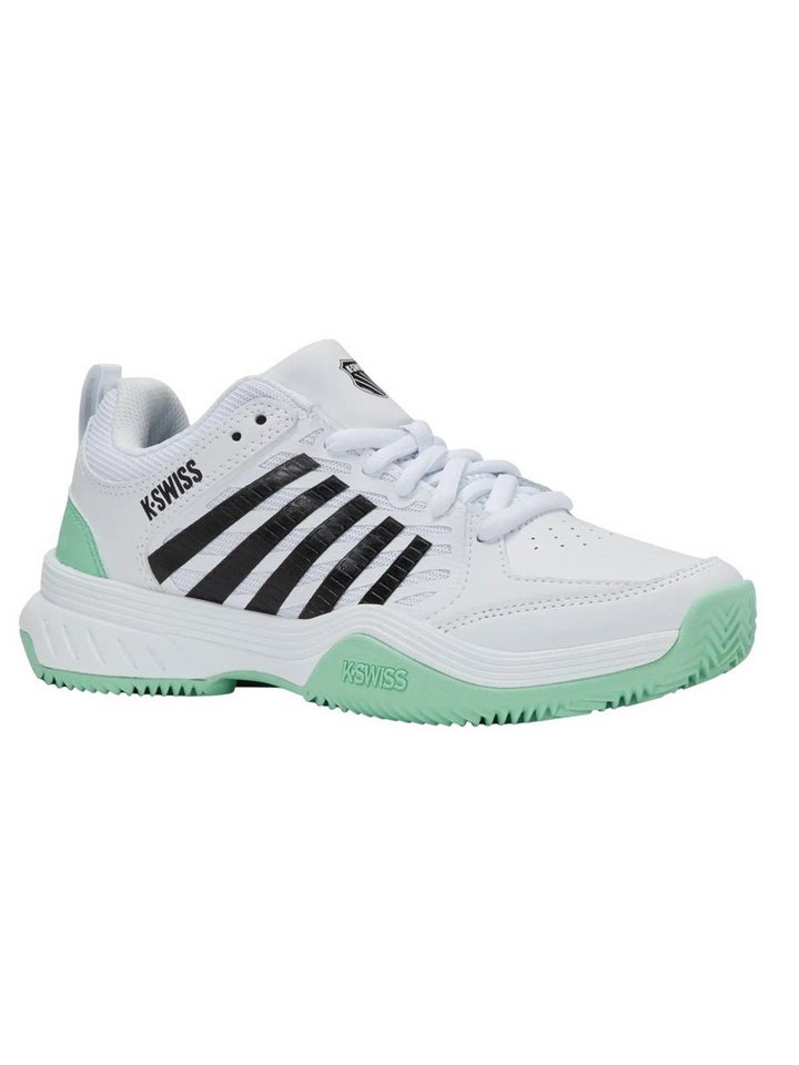 K-Swiss Performance Court Express 2 Clay/Sandplatz 2025 weiss/mint/schwarz Damen Tennisschuh von K-Swiss Performance