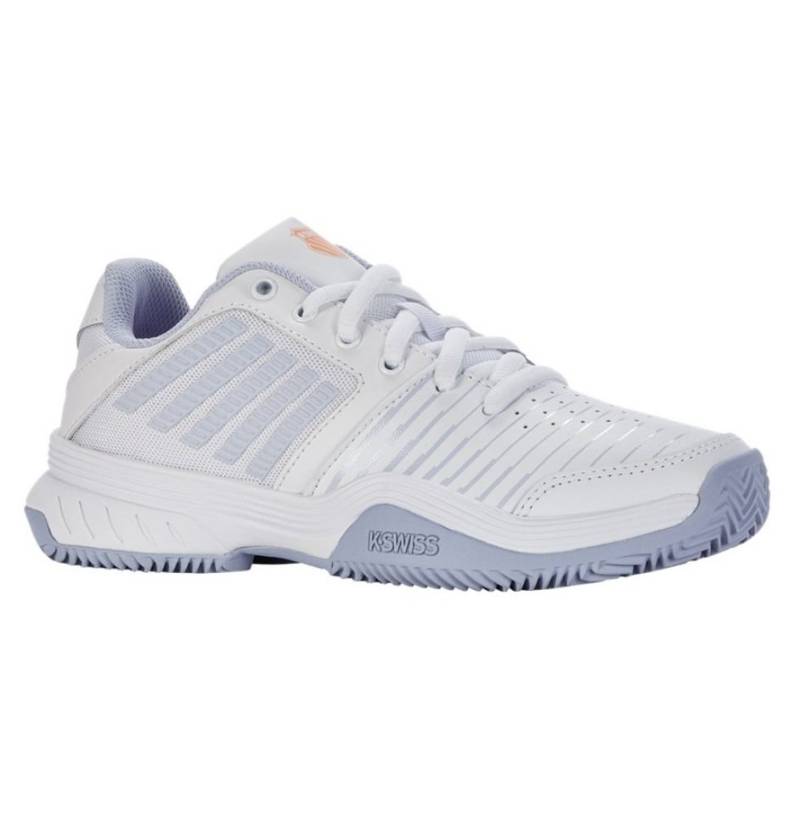 K-Swiss Performance Court Express HB Clay/Sandplatz 2024 weiss/violett/peach Damen Tennisschuh von K-Swiss Performance
