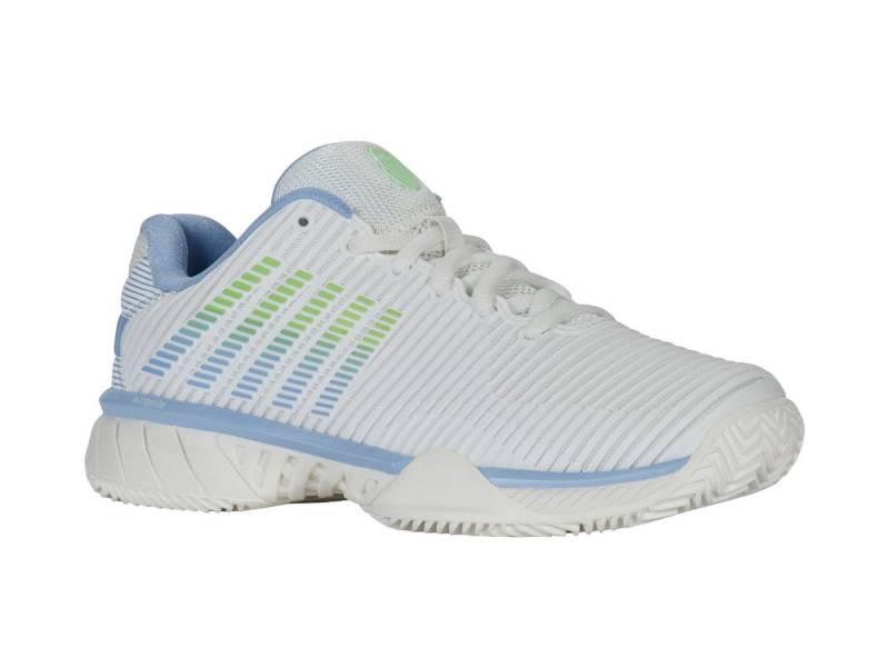 K-Swiss Performance Hypercourt Express 2 HB Clay/Sandplatz 2025 weiss/blau/grün Damen Tennisschuh von K-Swiss Performance