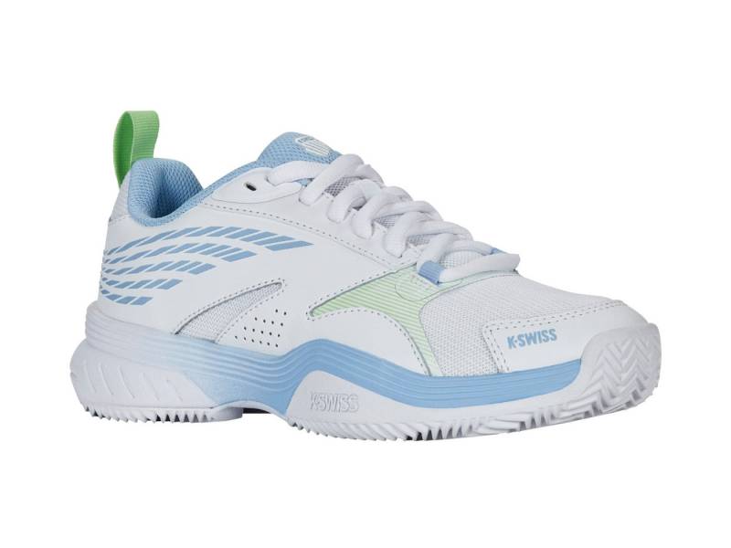 K-Swiss Performance Speedex HB Clay/Sandplatz 2025 - weiss/blau/limegrün Damen Tennisschuh von K-Swiss Performance