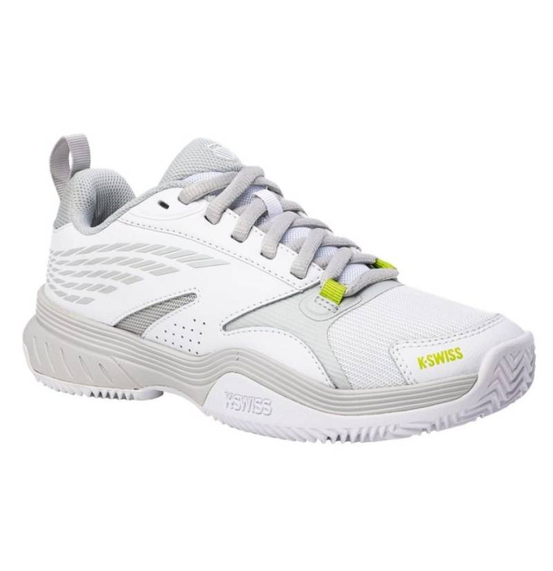 K-Swiss Performance Speedex HB Clay/Sandplatz - weiss/grau/limegrün Damen Tennisschuh von K-Swiss Performance