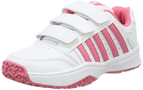 K-Swiss Performance Unisex-Kinder Court Smash Strap Omni Tennisschuhe, Weiß (White/Pink Lemonade 175M) von K-Swiss Performance