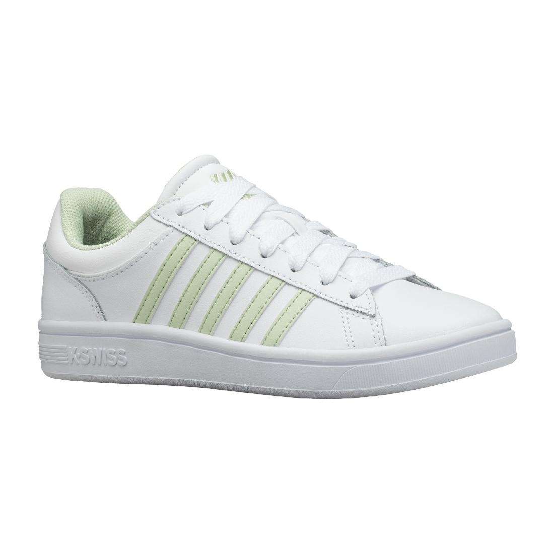 K-SWISS Court Winston Damen Sneaker Sportschuh 96154-180-M Weiß/Grün von K-Swiss