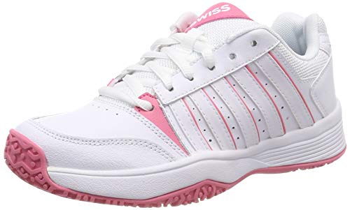 K-Swiss Unisex Court Smash Omni Tennisschuhe, weiß/rosa, 37.5 EU von K-Swiss