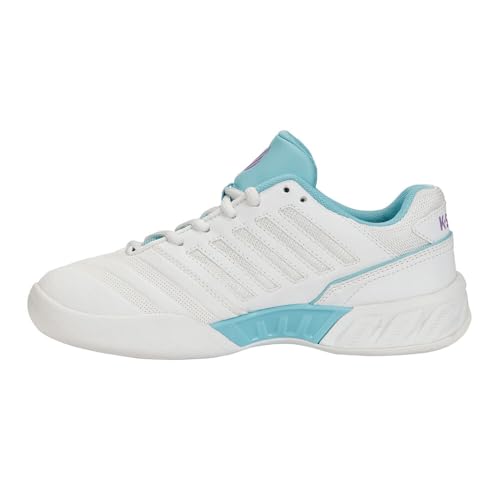 K-Swiss Damen Bigshot Light 4 Sport Shoe, Weiß/Blau, 37.5 EU von K-Swiss