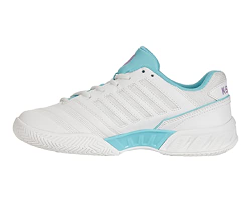 K-Swiss Damen Bigshot Light 4 Sport Shoe, Weiß/Blau, 37.5 EU von K-Swiss