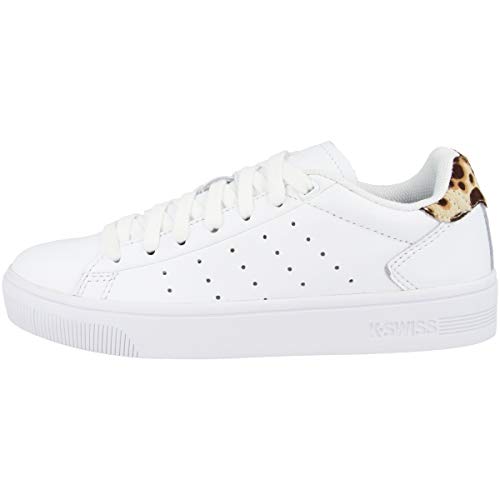 K-Swiss Damen Court Frasco II Sneaker, White/Cheetah, 39 EU von K-Swiss