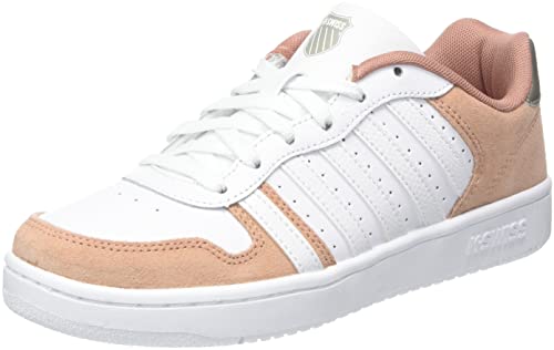 K-Swiss Damen Court Palisades Sneaker, White/Cork/Champagne, 37 EU von K-Swiss