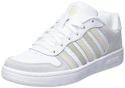 K-Swiss Damen Court Palisades Sneaker, White/WhitecapGray/Chapagne, 38 EU von K-Swiss