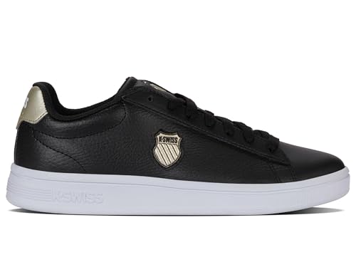 K-Swiss Damen Court Shield II Sneaker, BLK/Champagne/White, 39 EU K-Swiss Damen Court Shield II Sneaker, BLK/Champagne/White, 39 EU von K-Swiss