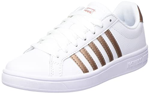 K-Swiss Damen Court TIEBREAK Sneaker, White/Rose Gold, 40 EU von K-Swiss