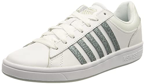 K-Swiss Damen Court Winston Sneaker, White/Blue Panther, 36 EU von K-Swiss