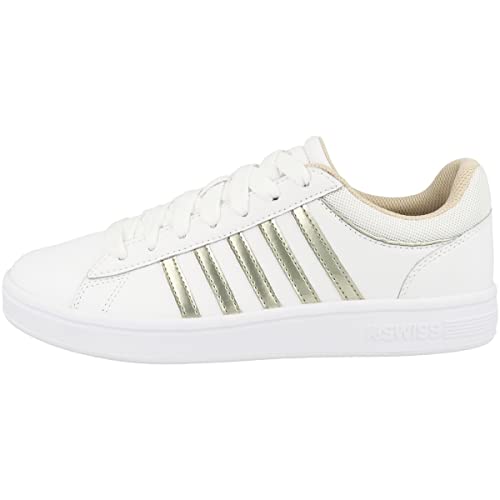 K-Swiss Damen Court Winston Sneaker, White/Champagne, 42 EU von K-Swiss